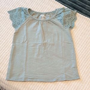 OshKosh B'gosh Green Eyelet Sleeve Top Size 6